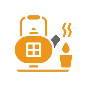 Teapot icon solid style orange grey colour chinese new year symbol perfect. 스톡 일러스트