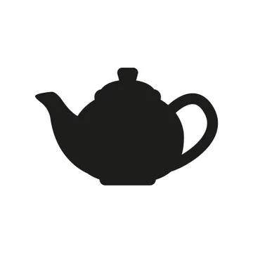The teapot icon. Tea symbol. Flat Stock Illustration