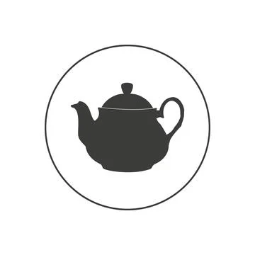Teapot Icon Vector Simple design on white background eps 10 Stock Illustration