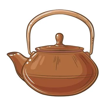 Teapot isolated Stock Illustration