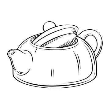 Teapot isolated Stock Illustration