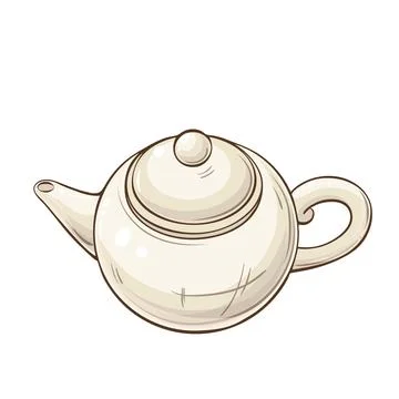 Teapot isolated Illustrazione stock