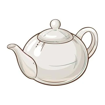 Teapot isolated Stock Illustration