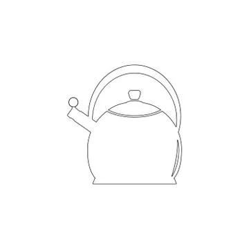 Teapot kettle. flat vector icon Stock Illustration