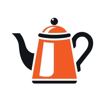 Teapot Kettle Logo Stock Illustration