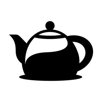 Teapot Kettle Logo Stock Illustration