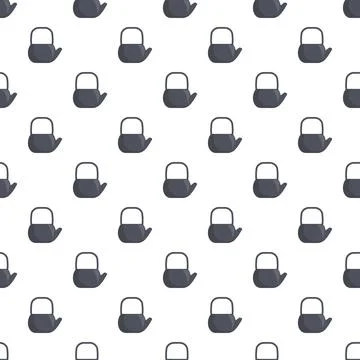 Teapot kitchenware seamless pattern design background Stock Illustration