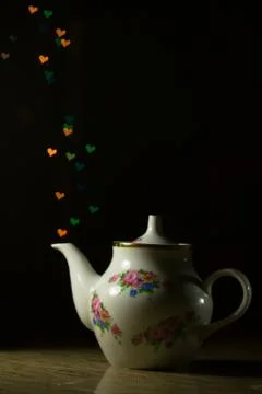 TeaPot of love Stock Photos