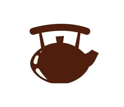 Teapot for Making Tea, Ceramic Kettle Isolated Stock Illustration