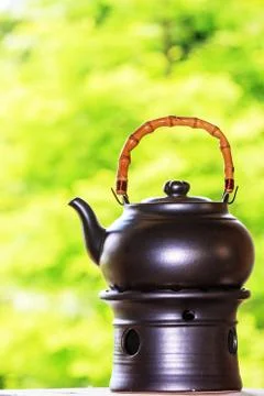 Teapot with nice background for adv or others purpose use Stock Photos