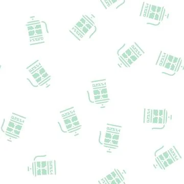 Teapot press glyph vector seamless pattern black Stock Illustration