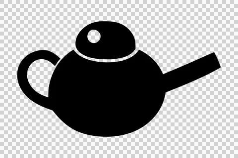 Teapot silhouette vector tea jug icon Stock Illustration