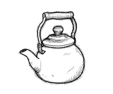 Teapot Sketch Doodle Stock Illustration