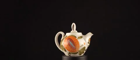 Teapot Spins On Podium Stock Footage 307305400