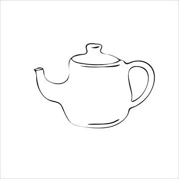 Teapot tea picture vector kettle picture kitchen Stock Illustration