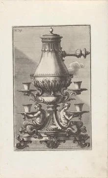 Teapot with two slaughter; Various ecclesiastical objects; Disegni Diversi... Stock Photos