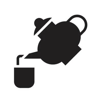 Teapot vector, Chinese New Year related solid icon Ilustración de archivo