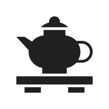 Teapot vector, Chinese New Year related solid icon Ilustración de archivo