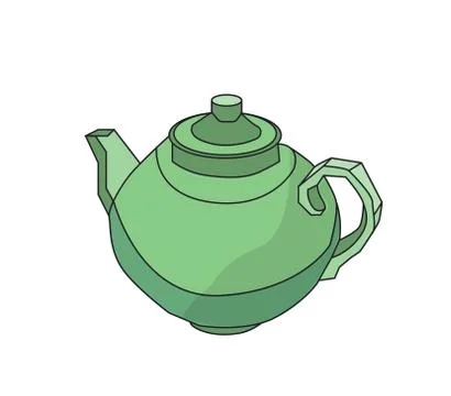 Teapot, vector Stock-Illustration