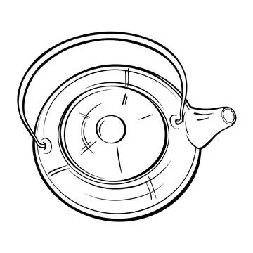 Teapot Vector isolated for Design and Decoration Stock Illustration