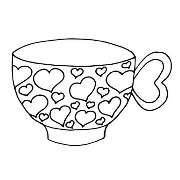 A teapot from which steam flows in the form of a heart. Vector illustration of a Stock Illustration