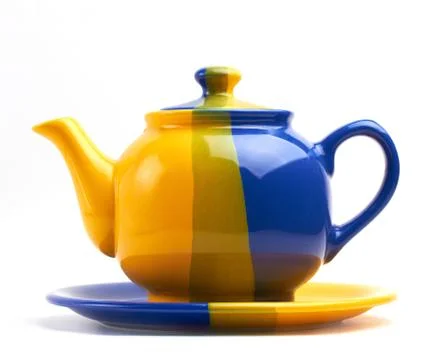 Teapot on white Foto stock