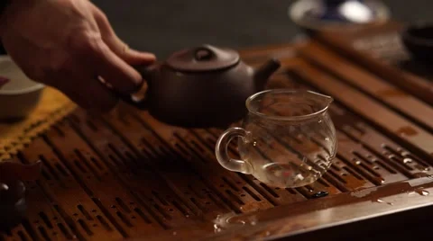 Teapot from Yixing clay 2 Stock Footage 59325070