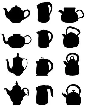 Teapots Stock Illustration