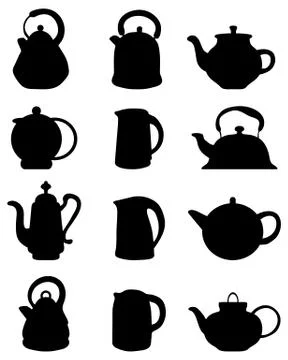 Teapots Stock Illustration