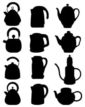 Teapots Stock Illustration