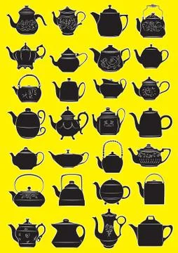 Teapots 스톡 일러스트
