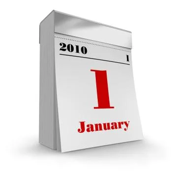 Tear-off calendar 2010 Stock Illustration