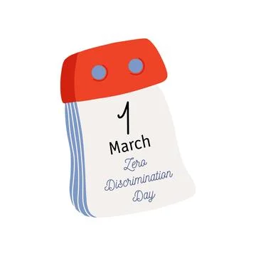 Tear-off calendar with Zero Discrimination Day date Stock Illustration