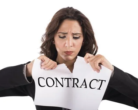 Tear the contract Stock Photos