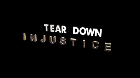 Tear Down Injustice:  Animation Video stock 33917980