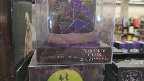 Tear Drop Glass Retailer Stock Footage