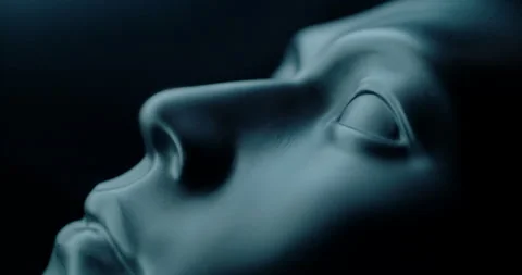 Tear on a mannequin face Stock Footage 131849585