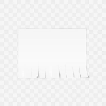 Tear-off paper template. Advertisement template with copy space for text. Vec Stock Illustration