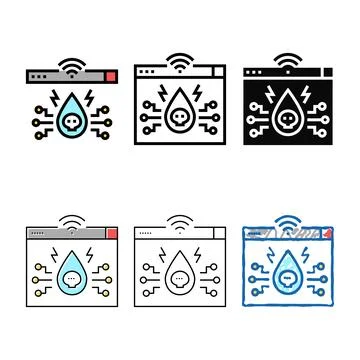 Teardrop attack color icon vector minimal Stock Illustration