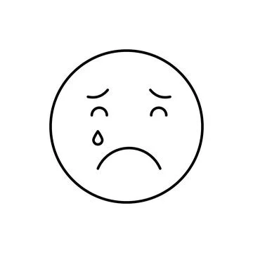 Teardrop falling, Crying, emotions icon. Simple line, outline vector expression Stock Illustration