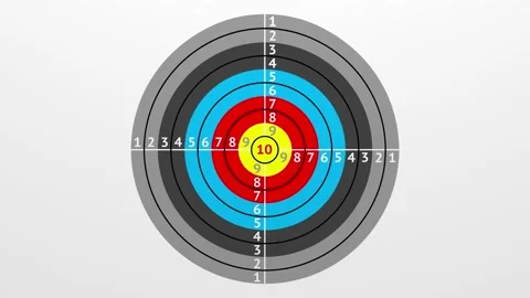 Tearing of an archery target sheet Stockbeeldmateriaal 195105208