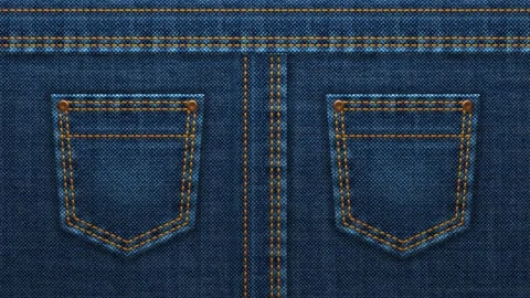 Tearing of blue jeans backside with back pockets Stock Footage 172301558