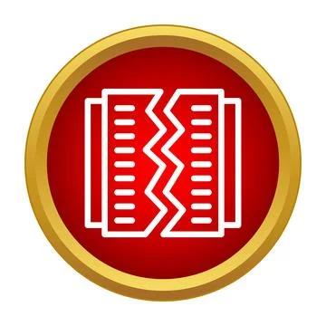 Tearing document icon showing data loss concept 스톡 일러스트