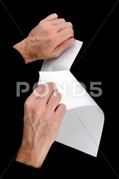 Tearing Document Stock Photos