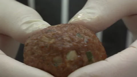 Tearing Meatball Stock Footage 135703680