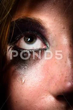 Tears of a girl Stock Photos