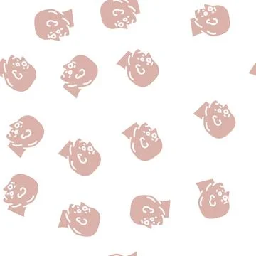 Tears problem glyph vector seamless pattern Stock Illustration