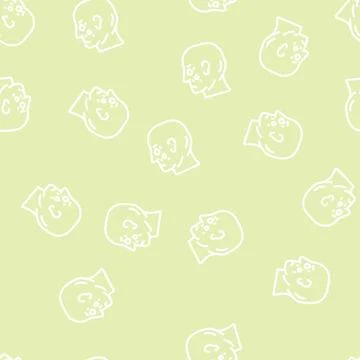 Tears problem line vector seamless pattern Stock Illustration