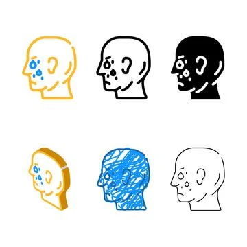 Tears variants problem color icon vector Stock Illustration