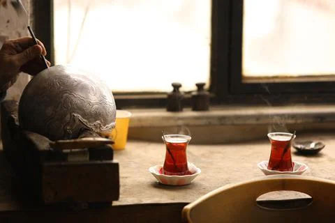 Teas and the working master Foto stock